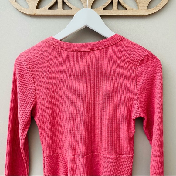 Altar'd State 3/4 Sleeve Blouse Pink Sz Medium - Picture 10 of 11